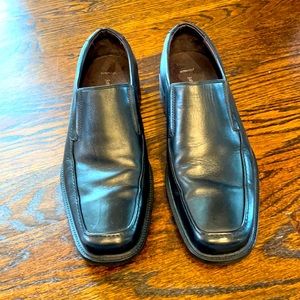 Men's Black Leather Loafers